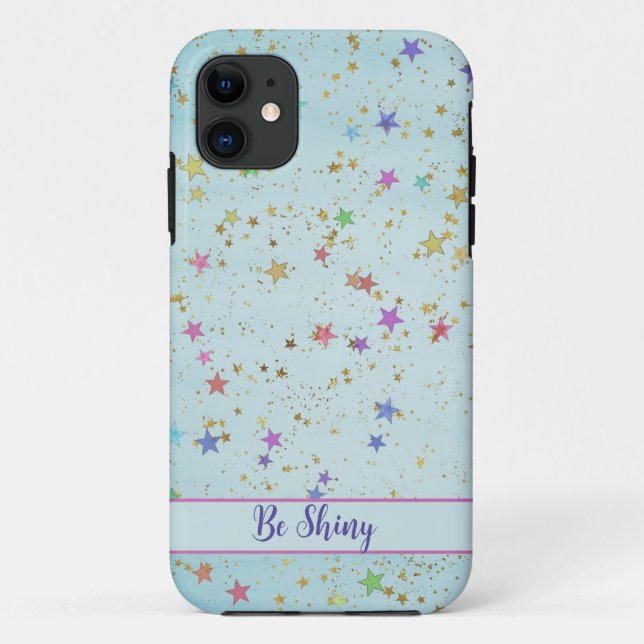  Colourful stars pattern iPhone Case (Back)