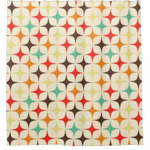 Colourful Stars Retro Geometric Pattern