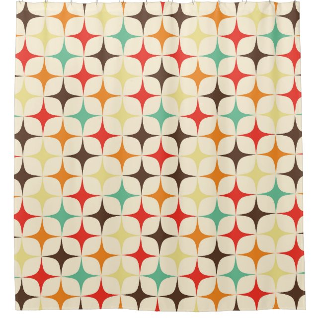 Colourful Stars Retro Geometric Pattern (Front)