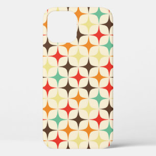 Colourful Stars Retro Geometric Pattern iPhone 12 Case