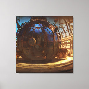Colourful Steam Punk Planet Canvas Print