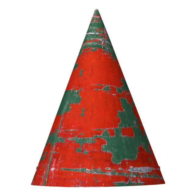 Colourful steel rust, textured background. party hat (Front)