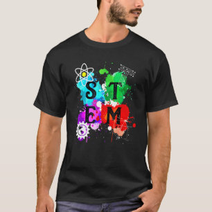 Colourful Stem Squad  Students & Teachers Crew T-Shirt