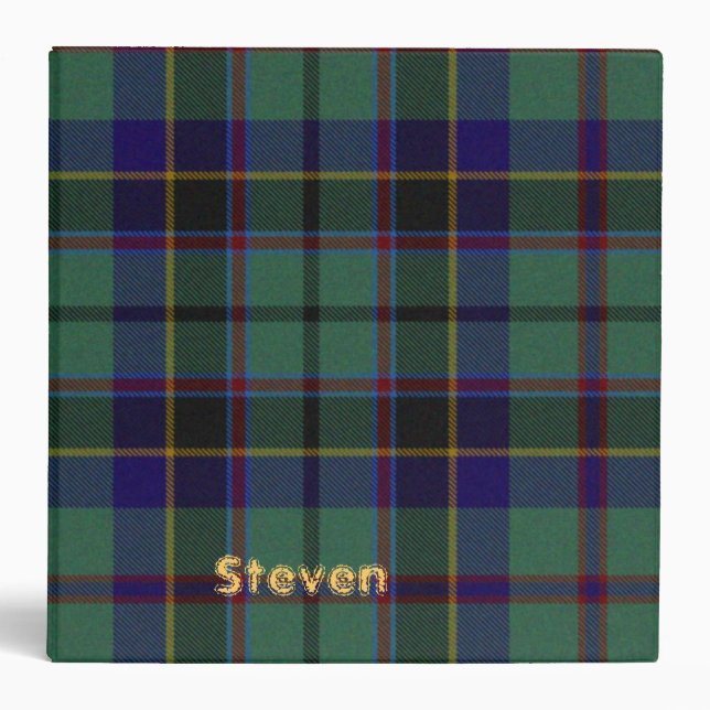 Colourful Stephenson Scottish Plaid Binder (Front)