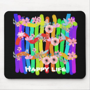 colourful sticks of flowers mouse pad