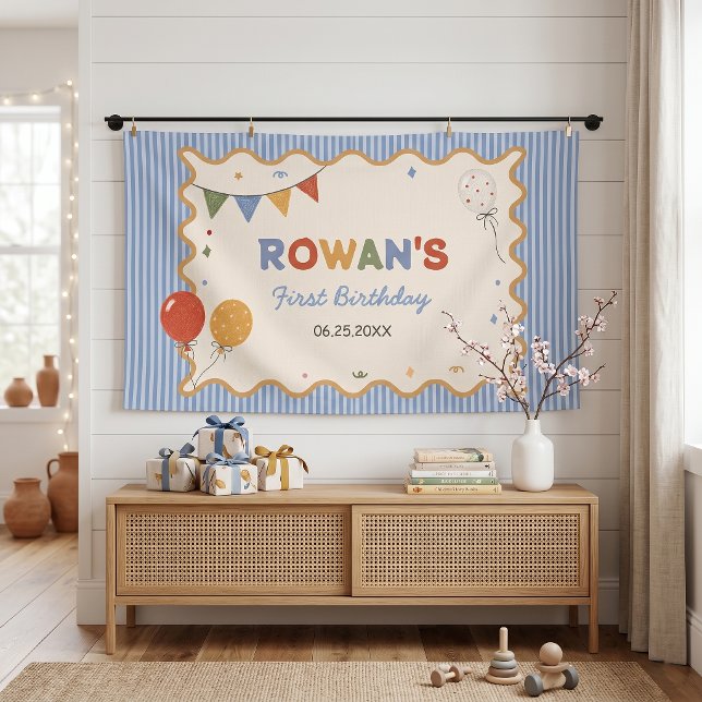 Colourful Stiped Fun Birthday Banner (Creator Uploaded)