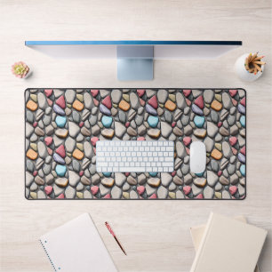 Colourful Stone Pattern  Desk Mat