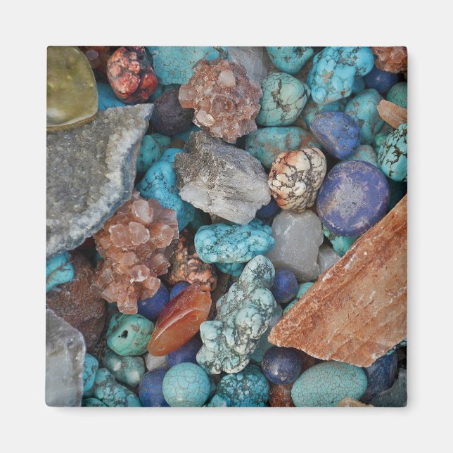 Colourful stones magnet (Front)