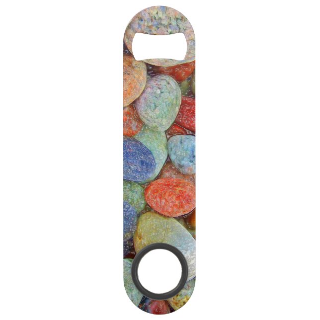 Colourful Stones, Pebbles, Rocks and Water Bar Key (Front)