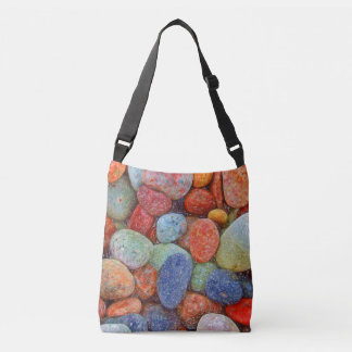 Colourful Stones, Pebbles, Rocks and Water Crossbody Bag