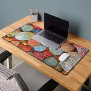 Colourful Stones, Pebbles, Rocks and Water Desk Mat