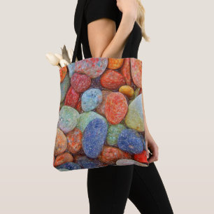 Colourful Stones, Pebbles, Rocks and Water Tote Bag