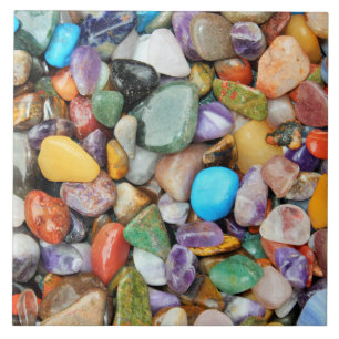 Colourful stones, pebbles, rocks tile