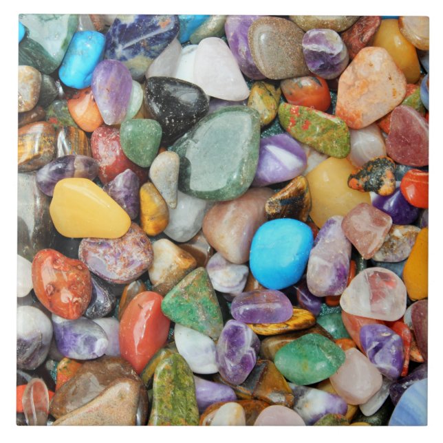 Colourful stones, pebbles, rocks tile (Front)