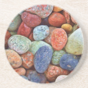 Colourful stones, rocks coaster