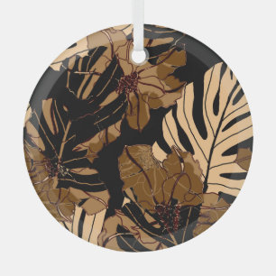 Colourful Strawberry: Watercolor Pink Peas Glass Ornament