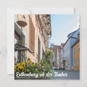 Colourful street in Rothenburg ob der Tauber