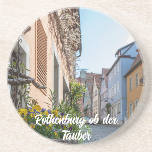 Colourful street in Rothenburg ob der Tauber Coaster