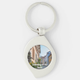 Colourful street in Rothenburg ob der Tauber Keychain