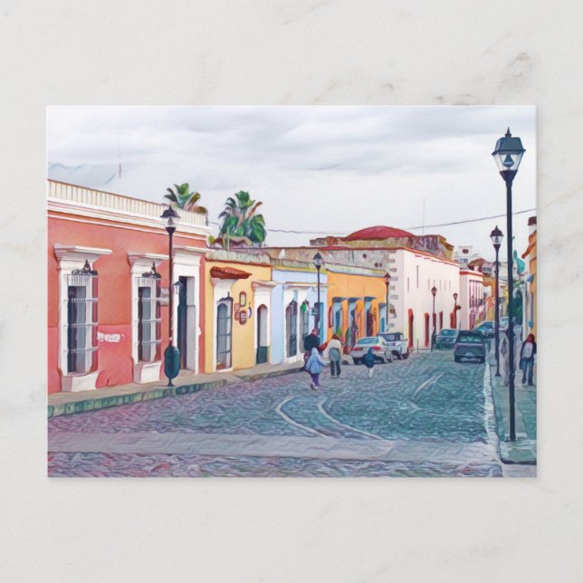 Colourful street of Oaxaca, Mexico Postcard (Front)