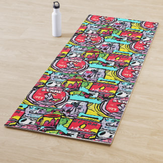 Colourful Street Pop Art Yoga Mat