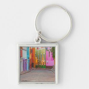 Colourful street scene keychain