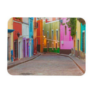 Colourful street scene magnet