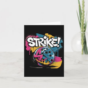 Colourful Strike Bowling Ll Card