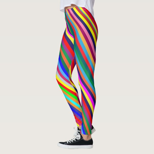 Colourful Stripe Leggings (Left)