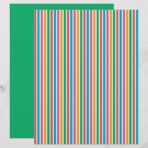 Colourful Stripe Pattern Scrapbook Paper