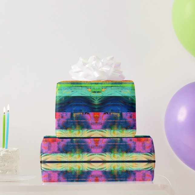 Colourful Stripe Pattern Wrapping Paper (Party Gifts)