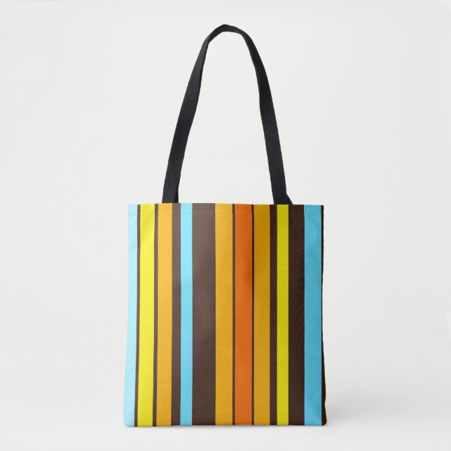 Colourful Stripe Tote Bag (Front)