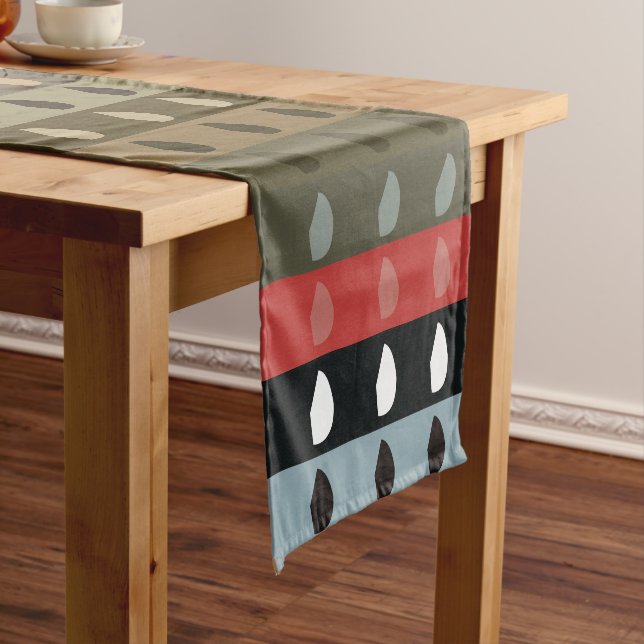 Colourful Stripe Tribal  Short Table Runner (In Situ)