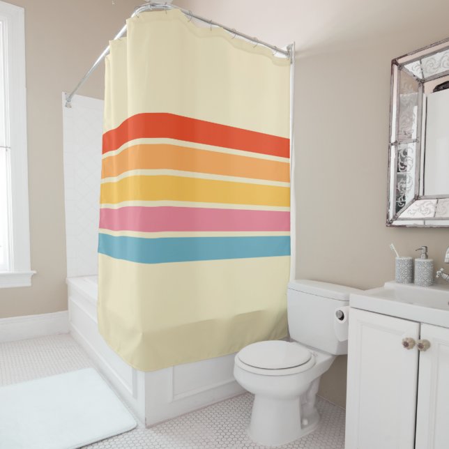 Colourful Striped 70s 80s Retro Racing Stripes (In Situ)