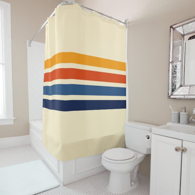 Colourful Striped 70s 80s Retro Racing Stripes (In Situ)