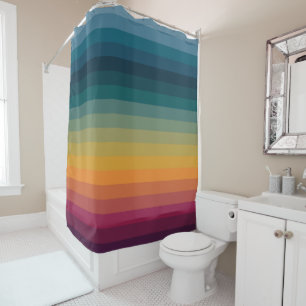 Colourful Striped 70s 80s Retro Rainbow Stripes