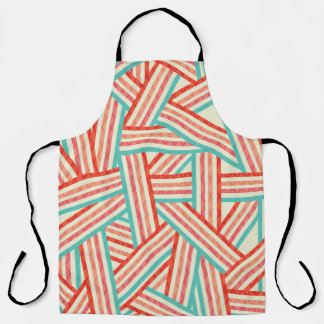 Colourful Striped Abstract Pattern Apron