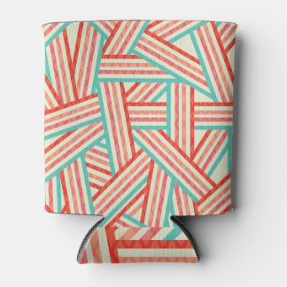 Colourful Striped Abstract Pattern Can Cooler