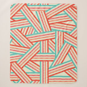 Colourful Striped Abstract Pattern Sherpa Blanket