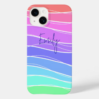 Colourful Striped Case-Mate iPhone 14 Case