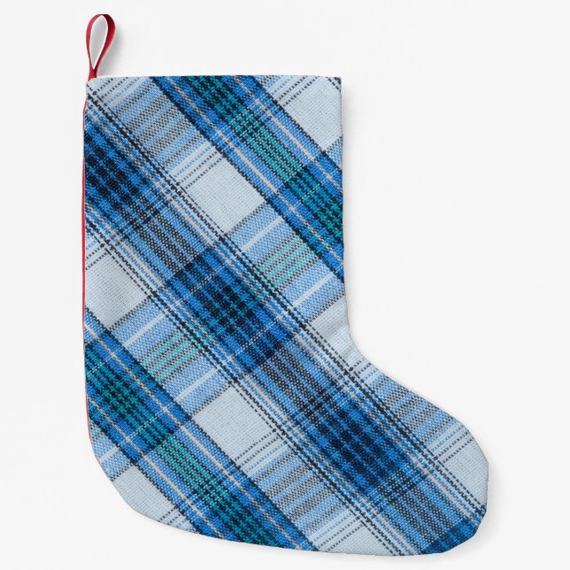 Colourful Striped loincloth fabric background Small Christmas Stocking (Front)