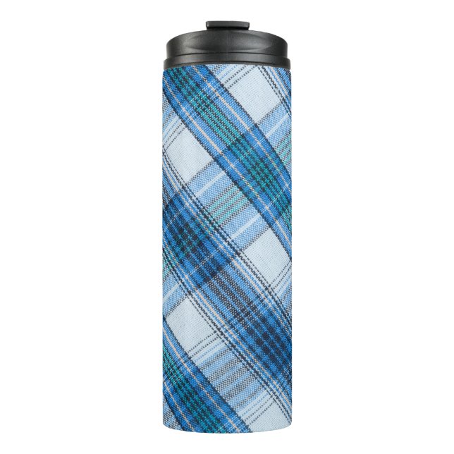 Colourful Striped loincloth fabric background Thermal Tumbler (Front)