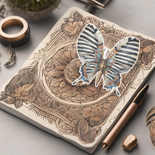 Colourful Striped Moth Sticker