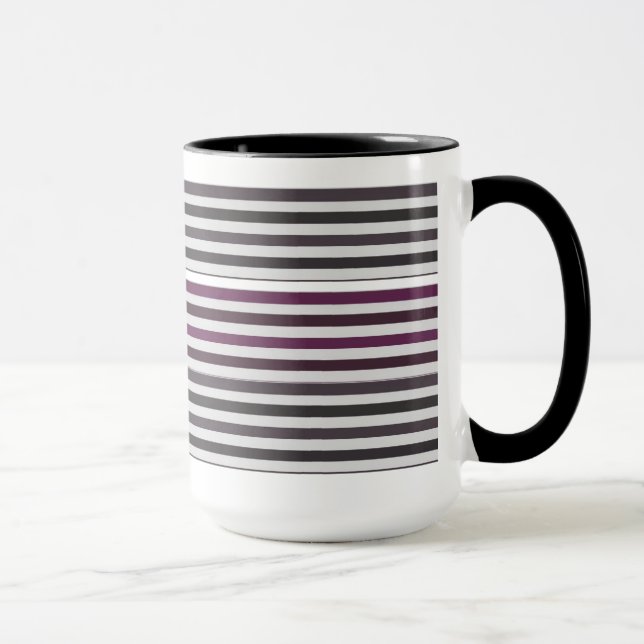 Colourful striped pattern coffee mug (Right)
