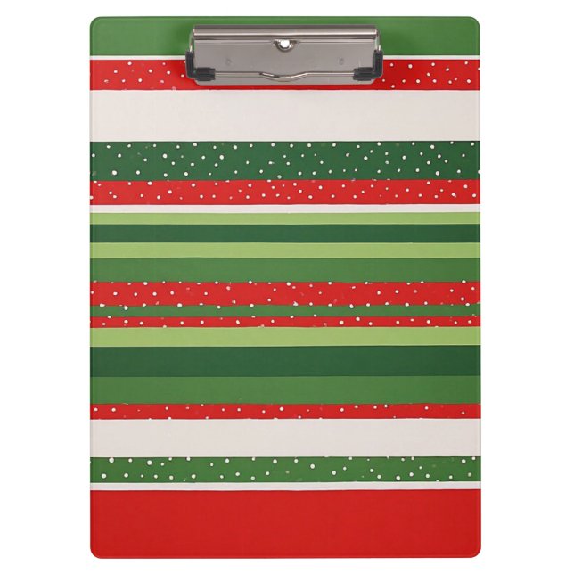 Colourful Striped Pattern Office Clip Board Holder (Front)