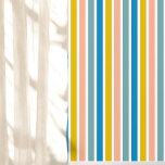 Colourful Striped Pattern Wallpaper<br><div class="desc">Add a splash of colour and fun to any room with our Peel & Stick Wallpaper featuring vibrant stripes in blue, teal, yellow mustard, and coral. This lively colour palette is perfect for creating playful and engaging environments, especially in children's rooms or creative spaces. The bright and cheerful stripes inspire...</div>