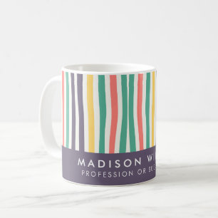 Colourful Striped Personalized Mug