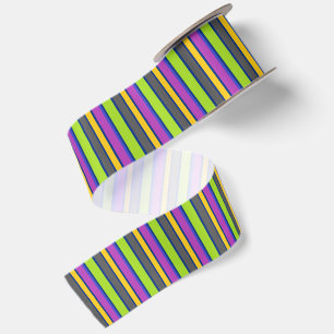 Colourful Striped, Satin Ribbon