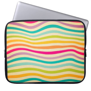 Colourful Striped Seamless Pattern. illustration. Laptop Sleeve