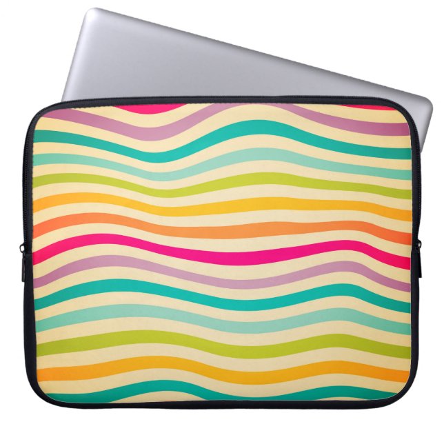 Colourful Striped Seamless Pattern. illustration.  Laptop Sleeve (Front)